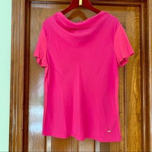 Ferragamo pink cotton/ silk tee shirt